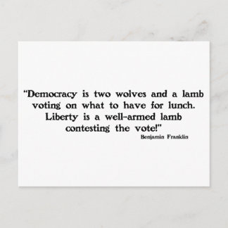 Twee Wolven en een Lamb Briefkaart