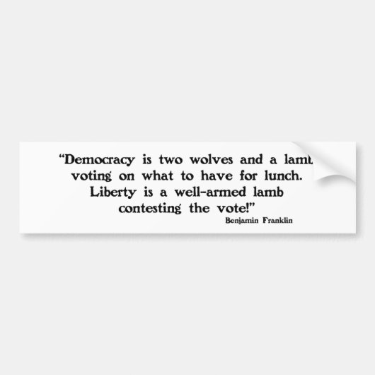 Twee Wolven en een Lamb Bumpersticker (Voorkant)