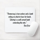Twee Wolven en een Lamb Quote Mousepad Muismat (Met muis)