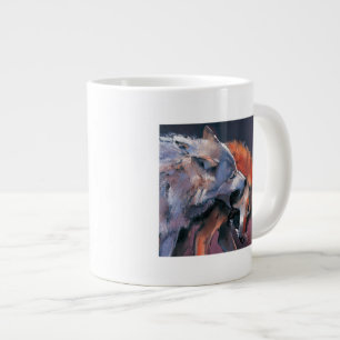 Twee Wolven Grote Koffiekop