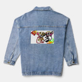 Twee wolven Herfst Denim Jacket (Achterkant)