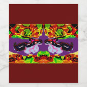 Twee wolven herfst Mok Wooden Box Sign. Wijn Etiket (Enkel label)