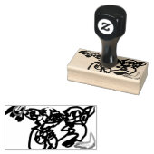 Twee wolven Herfst Rubberstempel (Gestempeld)