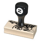Twee wolven Herfst Rubberstempel (Stempel)