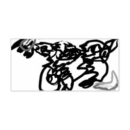 Twee wolven Herfst Rubberstempel