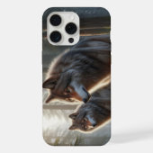 Twee wolven in een bos: majestueuze dieren iPhone hoesje (Achterkant)