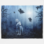 Twee wolven in het BOS Fleece Deken (Voorkant (Horizontaal))