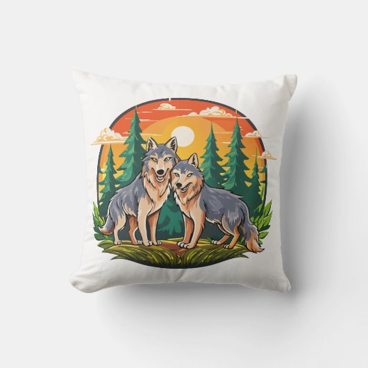 Twee wolven kussen (Voorkant)