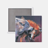 Twee Wolven Magneet (Voorkant / Achterkant)