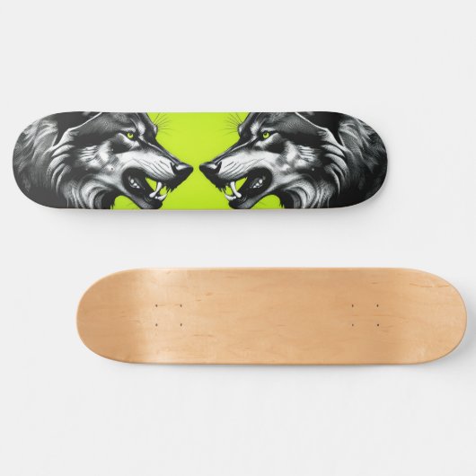 Twee Wolven Persoonlijk Skateboard (Horizontaal)