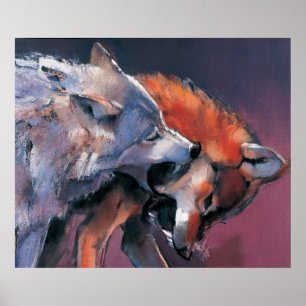 Twee Wolven Poster