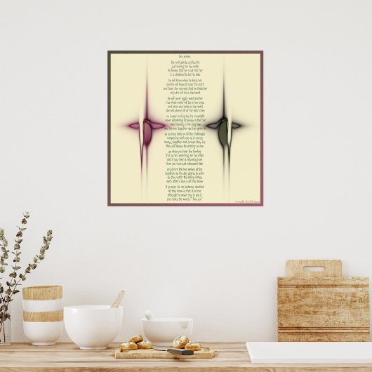 twee wolven poster (Keuken)