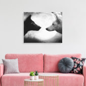 Twee wolven tegenover elkaar canvas afdruk (Insitu (Woonkamer))