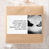 Twee wolven tegenover elkaar etiket (Insitu)