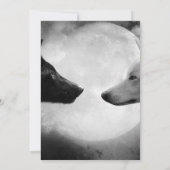 Twee wolven tegenover elkaar kaart (Achterkant)