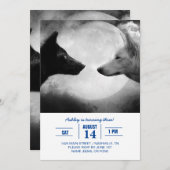 Twee wolven tegenover elkaar kaart (Voorkant / Achterkant)