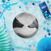 Twee wolven tegenover elkaar papieren bordje (Feest)