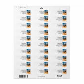 Twee wolven trekken op volle maan in het bos etiket (Full Sheet)