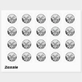 Twee wolven vierkante sticker (Vel)