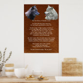 Twee Wolves Cherokee Lesson Wildlife Poster (Keuken)