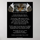 TWEE WOLVES CHEROKEE STORY Wolf Poster (kleiner) (Voorkant)
