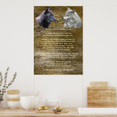 TWEE WOLVES CHEROKEE TALE Art Poster (Keuken)