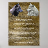 TWEE WOLVES CHEROKEE TALE Art Poster (Voorkant)