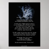 TWEE WOLVES CHEROKEE TALE Art Poster (Voorkant)