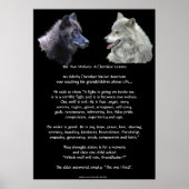 TWEE WOLVES CHEROKEE TALE Art Poster (Voorkant)