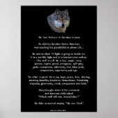 TWEE WOLVES CHEROKEE TALE Art Poster (Voorkant)
