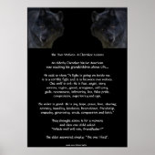 TWEE WOLVES CHEROKEE TALE Art Poster (Voorkant)