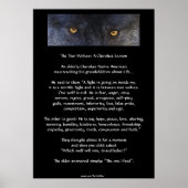 TWEE WOLVES CHEROKEE TALE Native American Poster (Voorkant)