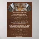 TWEE WOLVES CHEROKEE VERHAAL Poster (Voorkant)