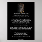 TWEE WOLVES CHEROKEE VERHAAL Wolf Art Poster (Voorkant)