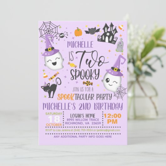 Twee woordelijke uitnodiging voor de dag van de av (Staand voorkant)