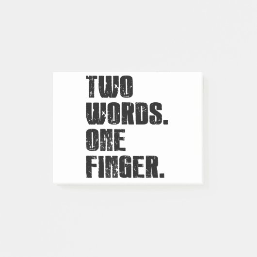 Twee woorden één vinger post-it® notes (Voorkant)