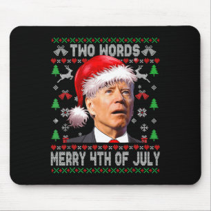 Twee Woorden Prettig 4 juli Joe Biden Kerstmis Muismat