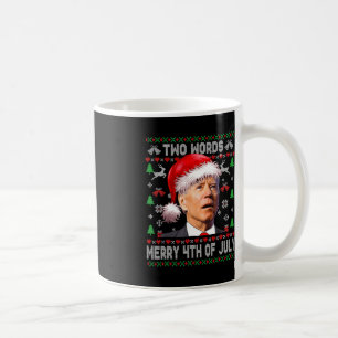 Twee woorden Vrolijk 4 juli Joe Biden Kerstmis Koffiemok
