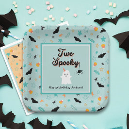 Twee woordvoerders Genderneutrale Halloween 2e ver Papieren Bordje