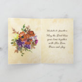 Twee worden een bijbel bruiloft gefeliciteerd kaart (Binnen)