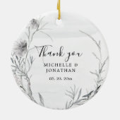 Twee worden één Bijbelverse bruiloft Keramisch Ornament (Achterkant)