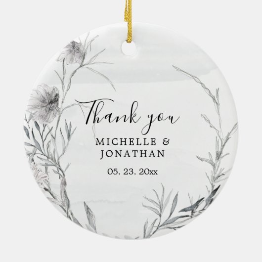 Twee worden één Bijbelverse bruiloft Keramisch Ornament (Achterkant)