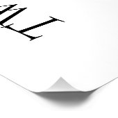 Twee worden één bloemenbruiloft perfect poster (Hoek)