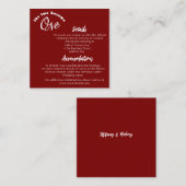 Twee worden één Bourgondië Informatiekaartje (Voorkant / Achterkant)