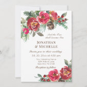 Twee worden een Christelijke winterrode rozen brui Kaart (Voorkant)