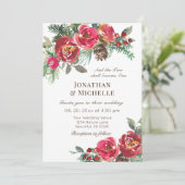 Twee worden een Christelijke winterrode rozen brui Kaart (Staand voorkant)