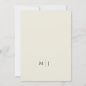 Twee worden één eenvoudige  bloemenbruiloft kaart (Achterkant)