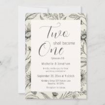 Twee worden één eenvoudige  bloemenbruiloft