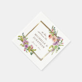 Twee worden een elegante Rozen Gold Lijst bruiloft Servet (Hoek)