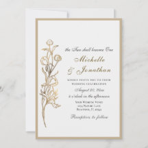 Twee worden één gouden bloemen Christelijk huwelij